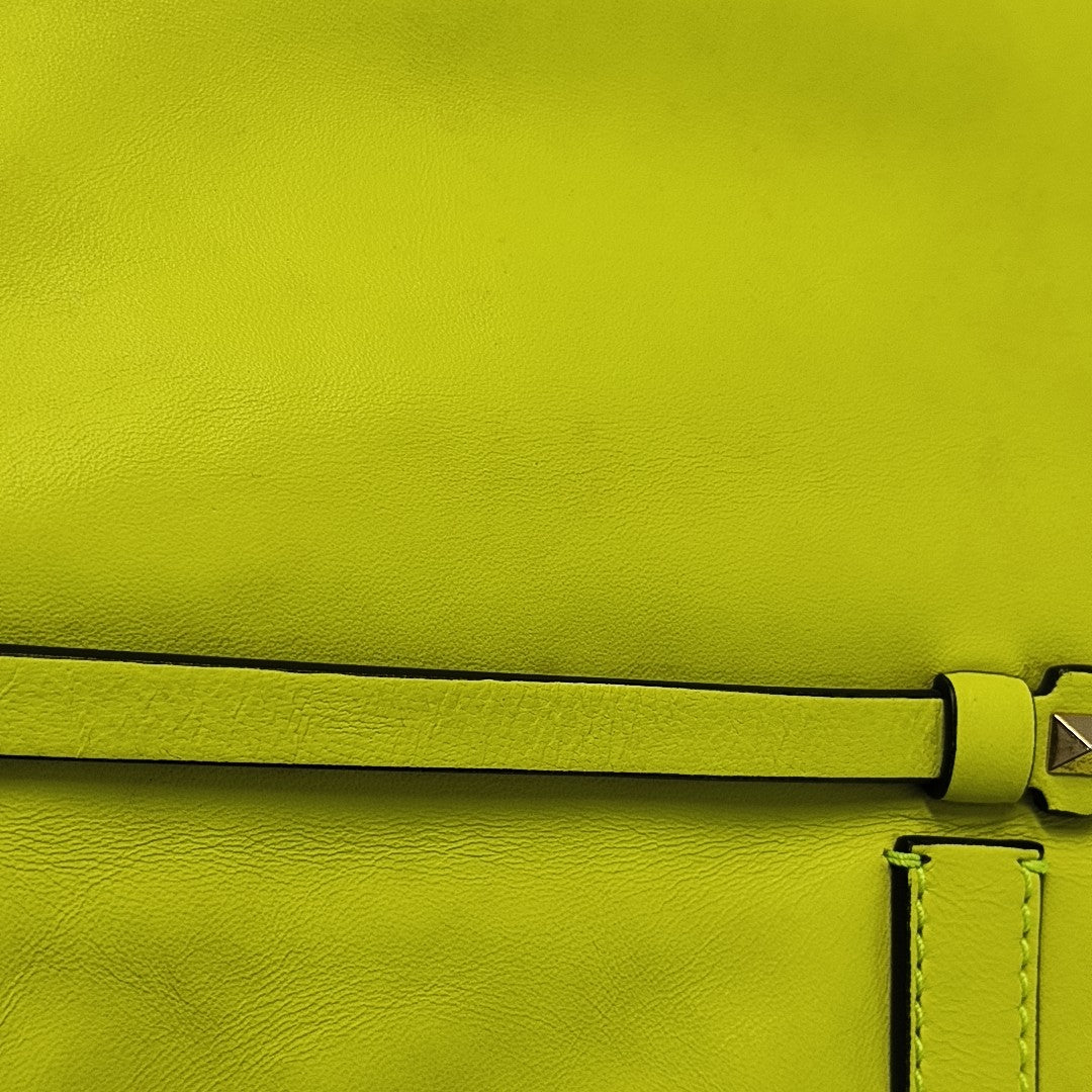 Rockstud Calfskin Yellow