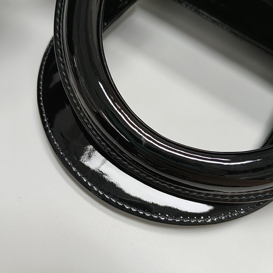 Lady Dior Medium Cannage Patent Leather Black