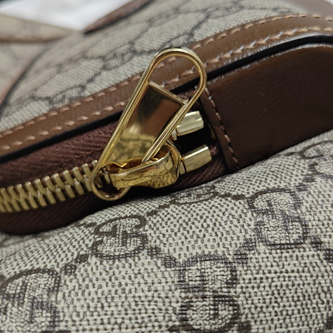 Monogram Coated Canvas Backpack Black