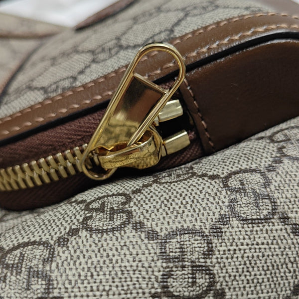 Monogram Coated Canvas Backpack Black