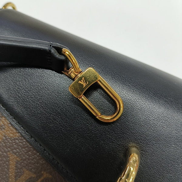 Coated Canvas Shoulder Bag Brown