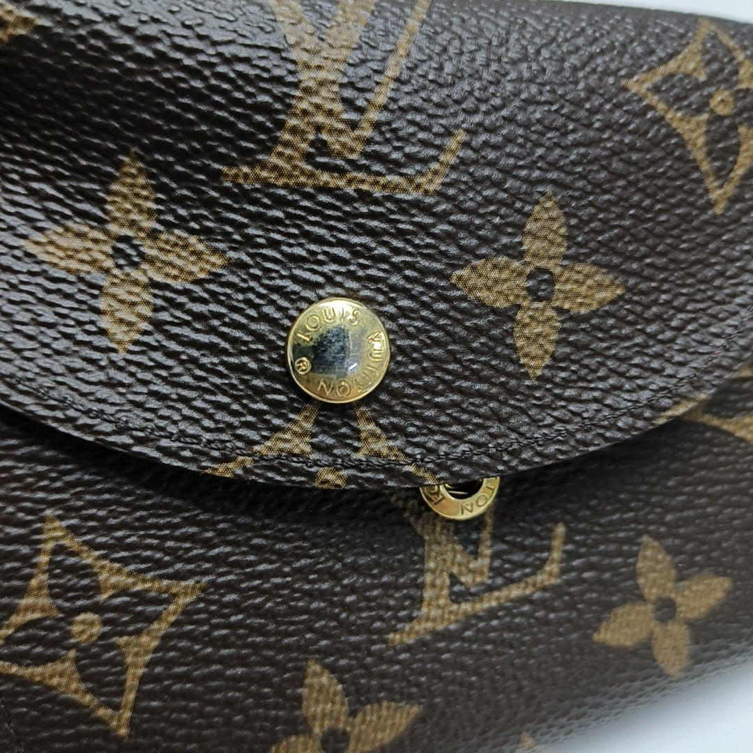 ROSALIE Monogram Coated Canvas Brown Wallet