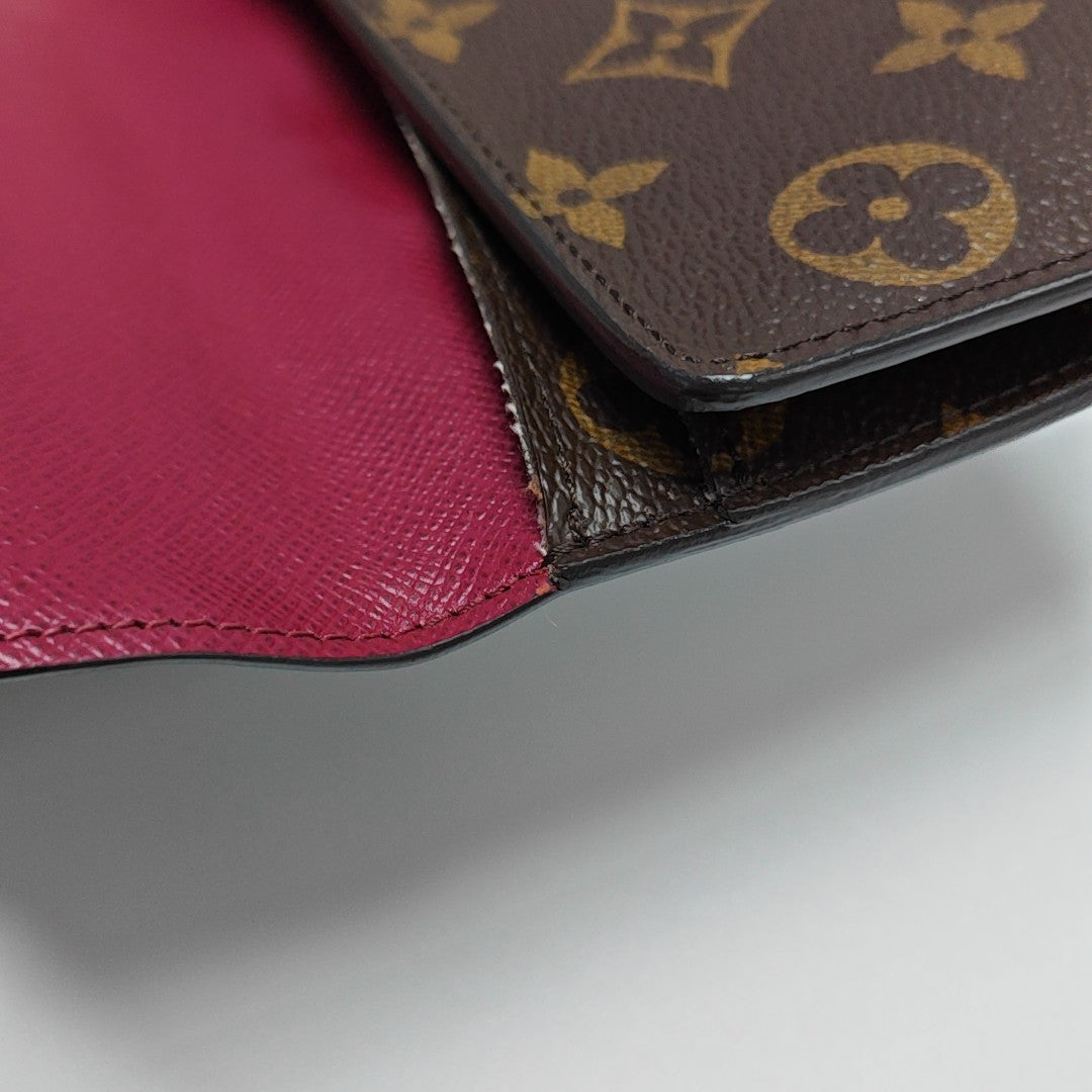 JOSÉPHINE Monogram Coated Canvas Brown Wallet