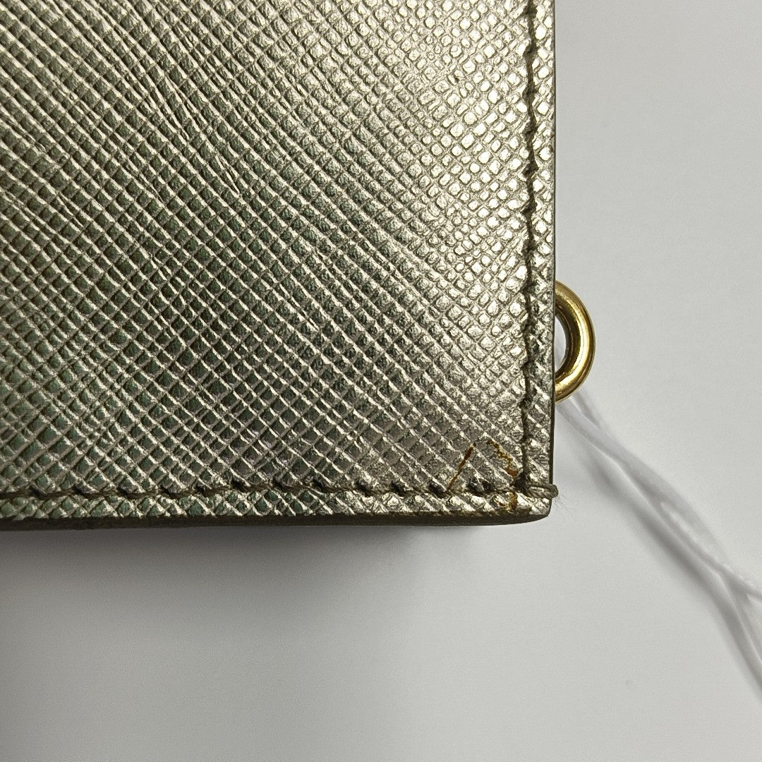 Saffiano Calfskin Shoulder Bag Beige