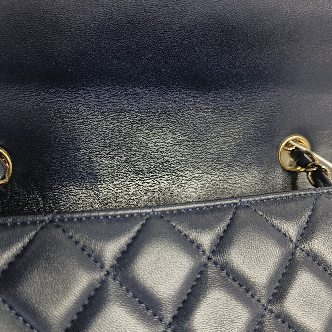 CLASSIC FLAP Mini Quilted Lambskin Blue
