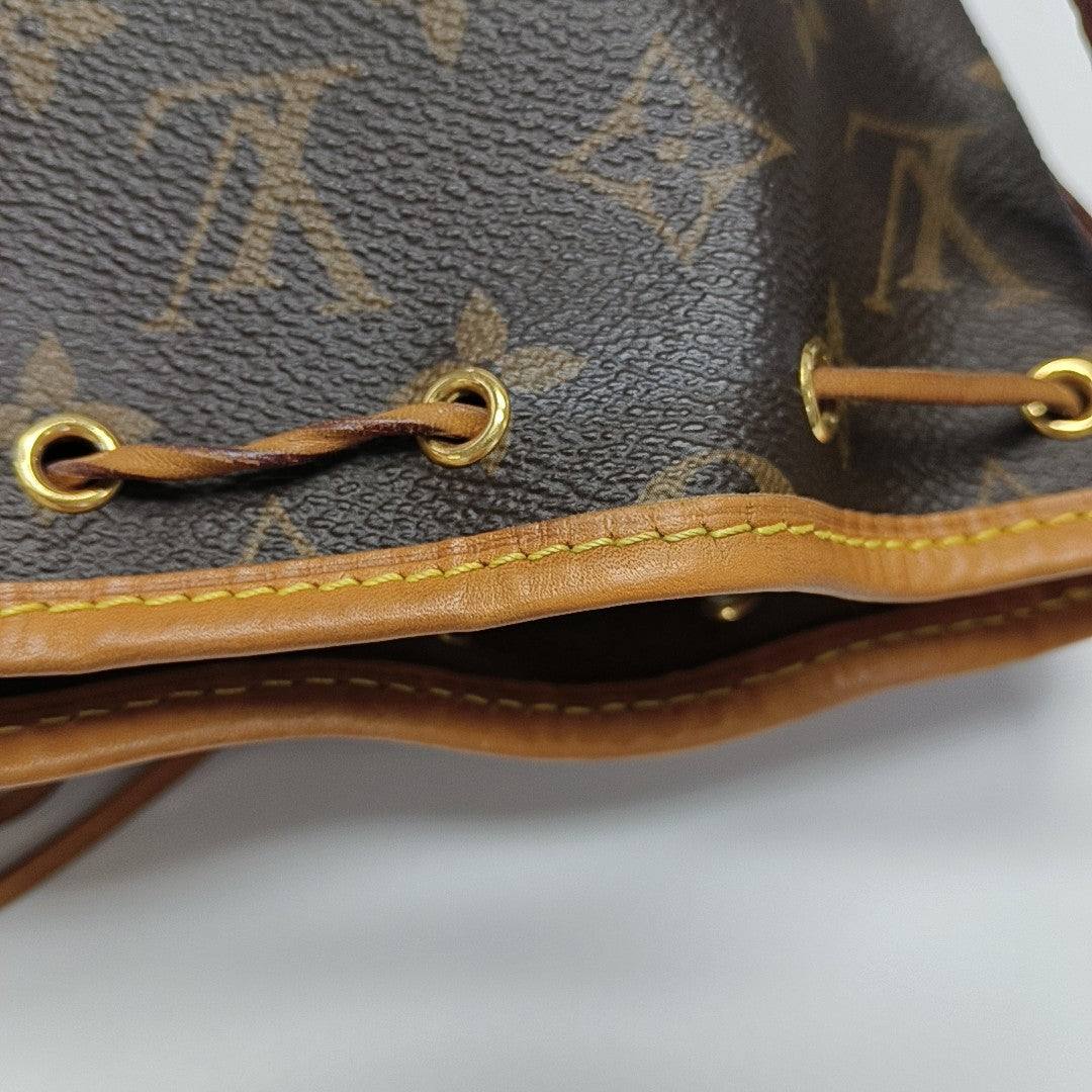 NÉONOÉ Nano Monogram Coated Canvas Brown