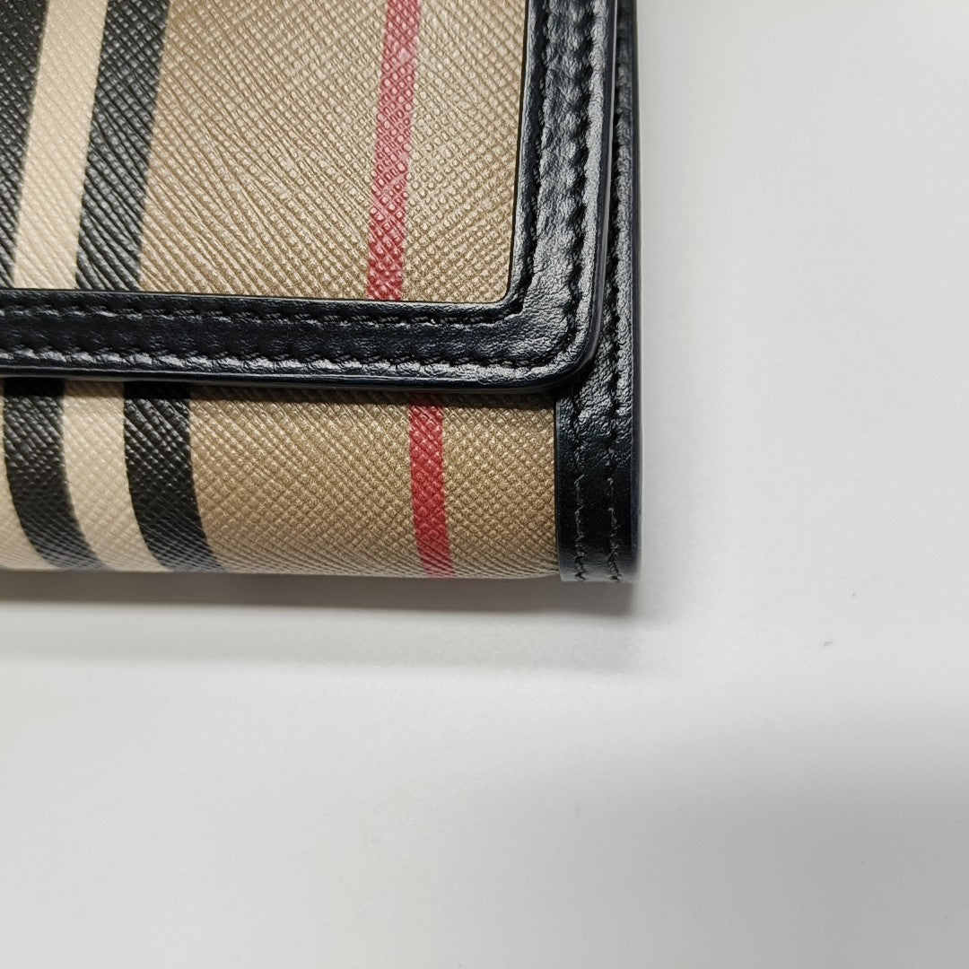 Coated Canvas Shoulder Bag Brown