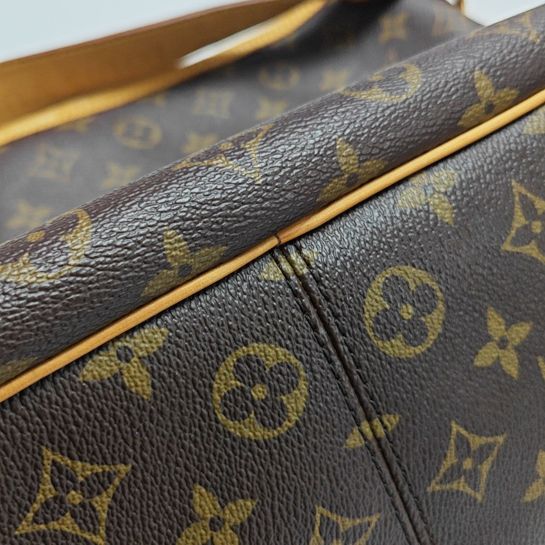 Monogram Coated Canvas Top Handle Bag Brown