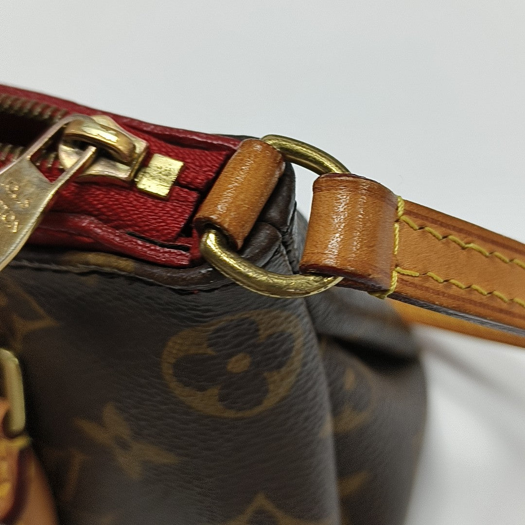 PALLAS Nano Monogram Coated Canvas Brown