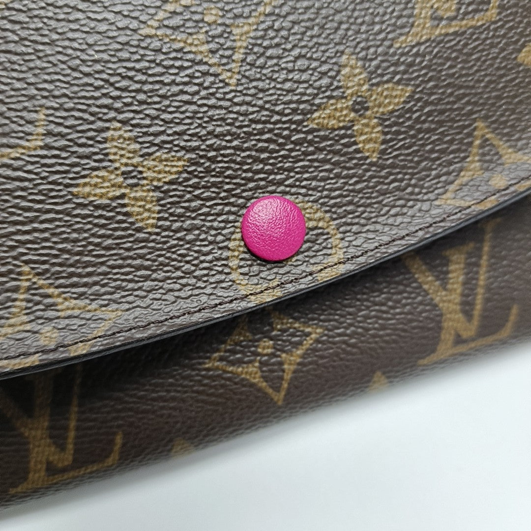 EMILIE Monogram Coated Canvas Brown Wallet