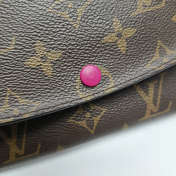 EMILIE Monogram Coated Canvas Brown Wallet