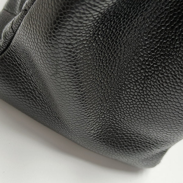 CHANEL GST Large Quilted Grained Calfskin Black