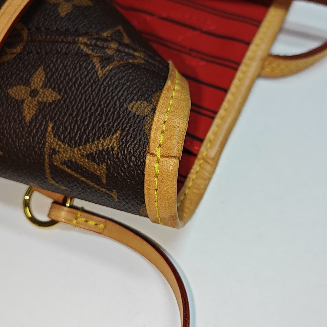 NEVERFULL MM Monogram Coated Canvas Brown