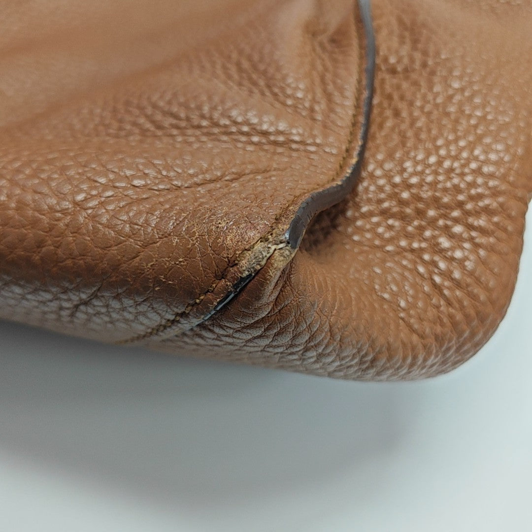 Calfskin Shoulder Bag Brown