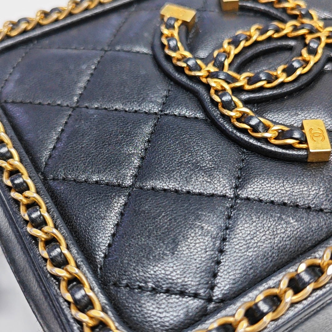 FILIGREE Quilted Lambskin Black