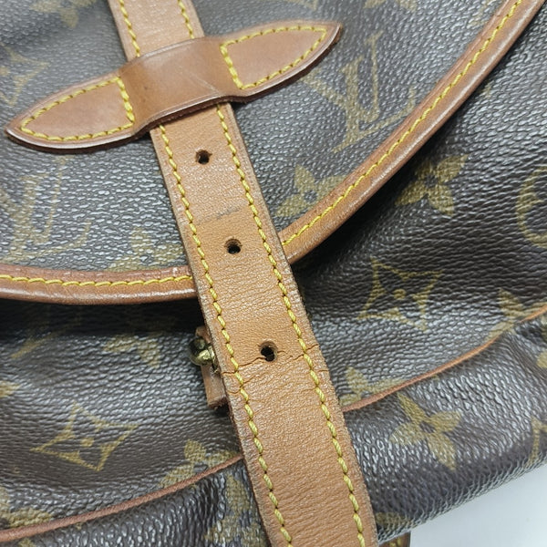 SAUMUR 30 Monogram Coated Canvas Brown