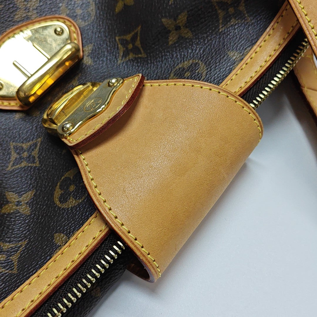 STRESA Monogram Coated Canvas Brown