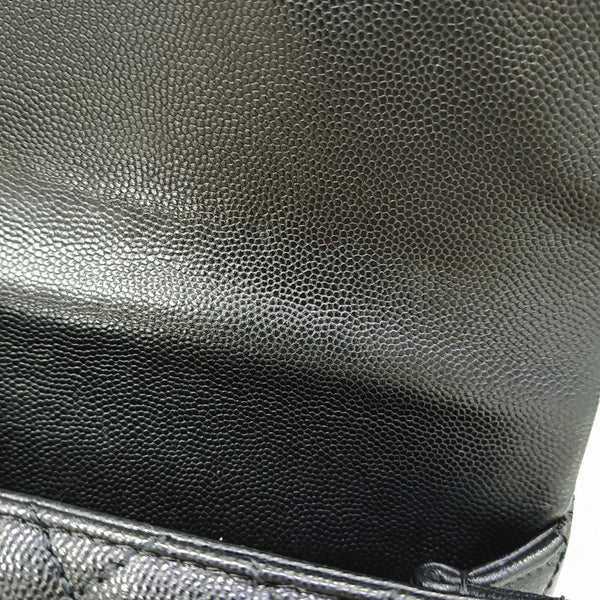 COCO HANDLE Mini Quilted Grained Calfskin Black