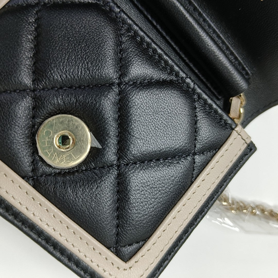 DIANA CC Mini Quilted Lambskin Black