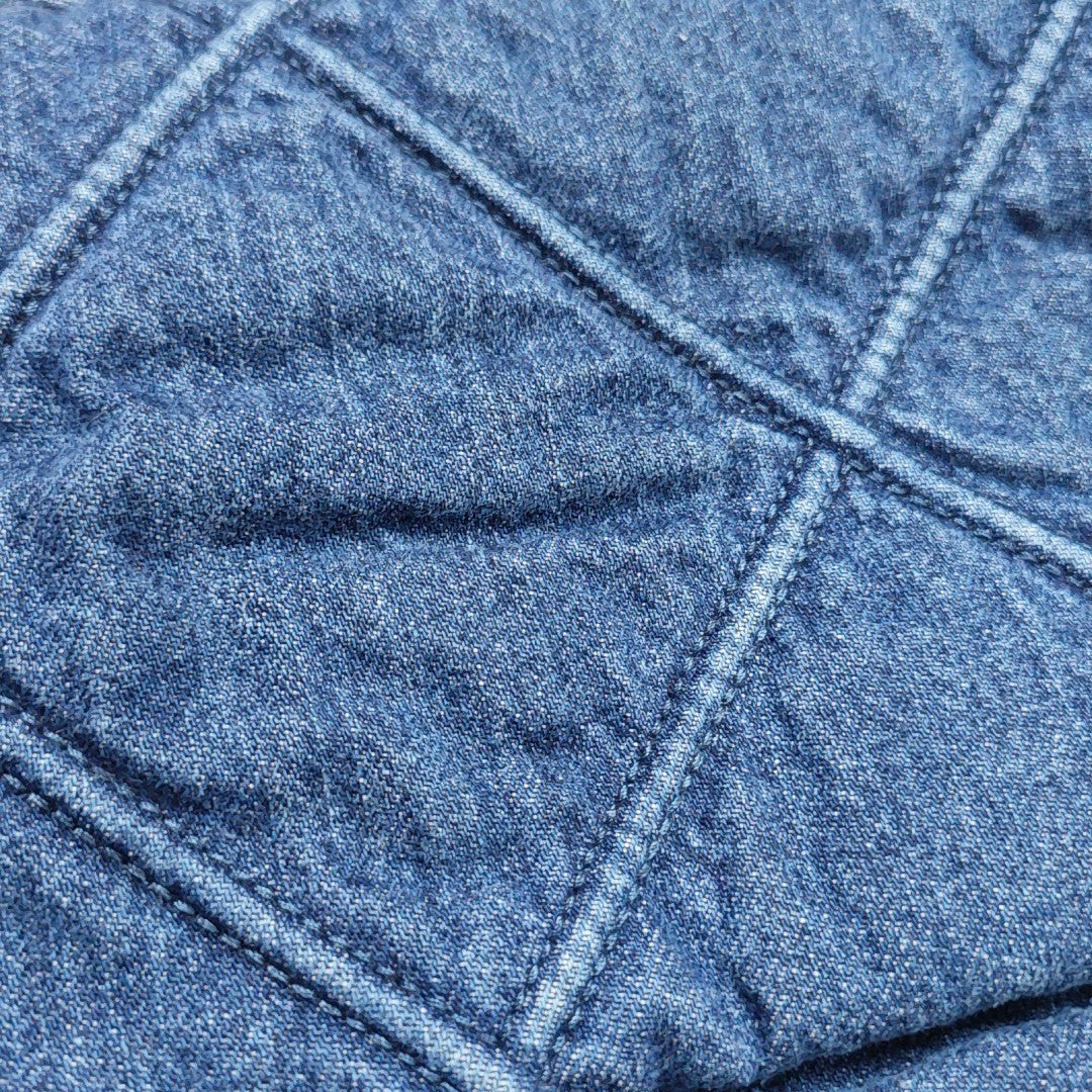CHANEL 19 Large Quilted Denim Blue