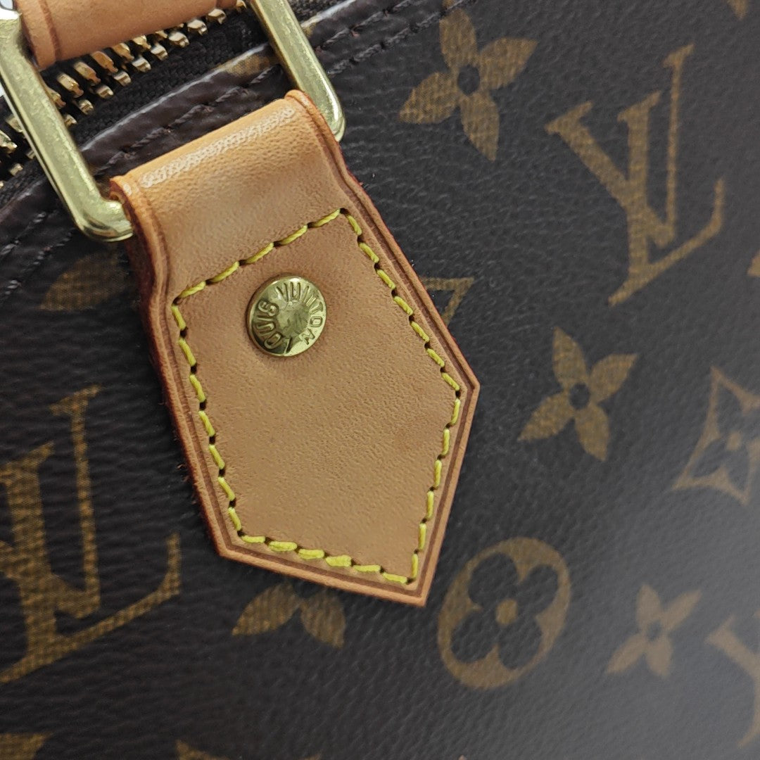 ALMA BB Monogram Coated Canvas Brown