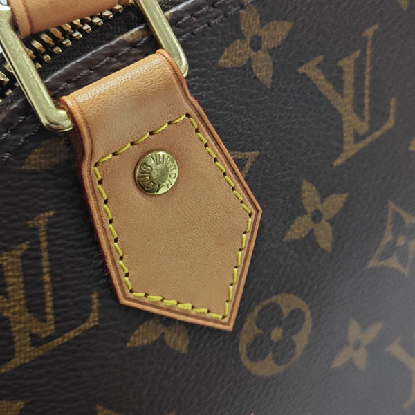 ALMA BB Monogram Coated Canvas Brown