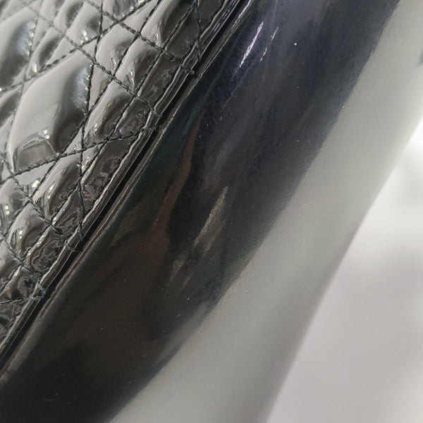 Lady Dior Medium Cannage Patent Leather Black