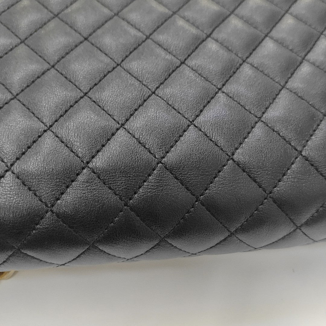BOY CHANEL Large Quilted Calfskin Black