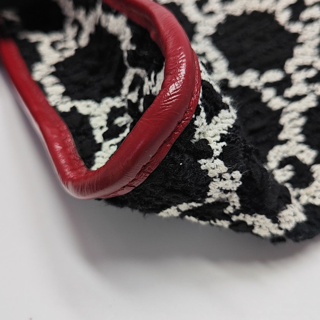 Rajah Large Monogram Wool Black