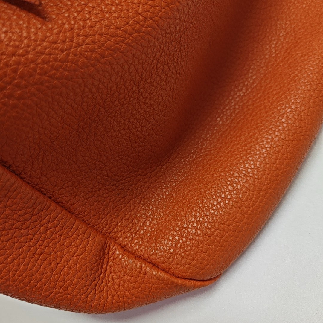 Calfskin Top Handle Bag Orange