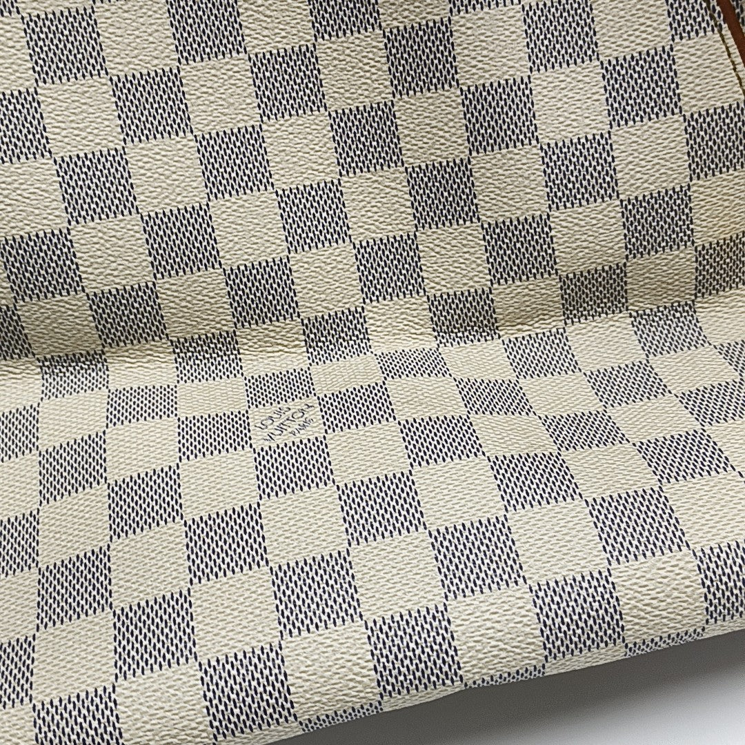 GALLIERA GM Damier Azur Coated Canvas White