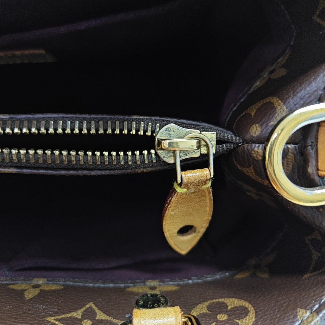 MONTAIGNE BB Monogram Coated Canvas Brown