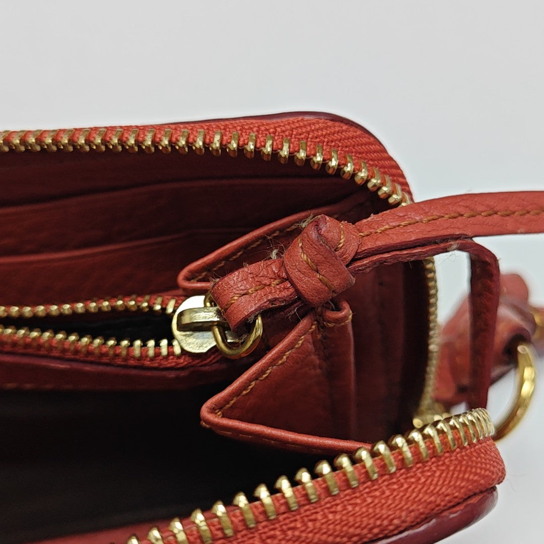 Marcie Calfskin Orange Wallet