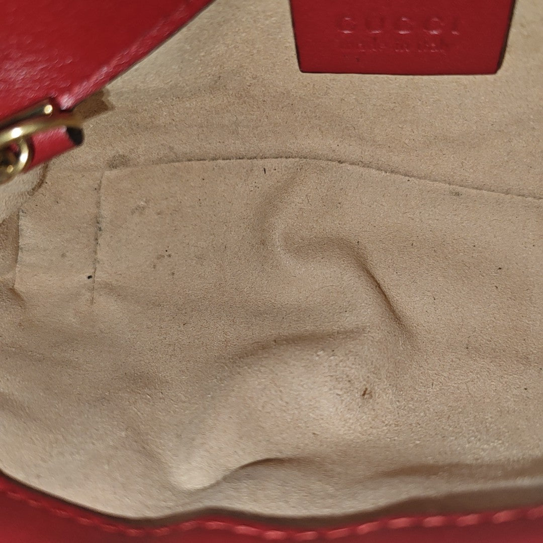 GG Marmont Mini Quilted Calfskin Red