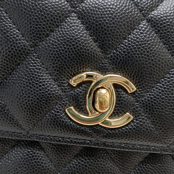 COCO HANDLE Grained Calfskin Black