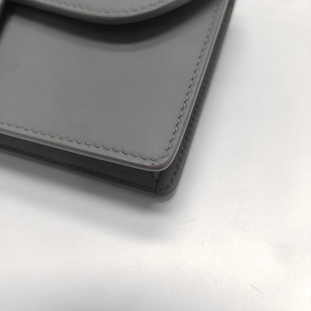 Saddle Mini Calfskin Gray