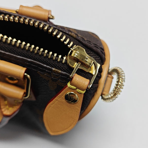 SPEEDY Nano Monogram Coated Canvas Brown