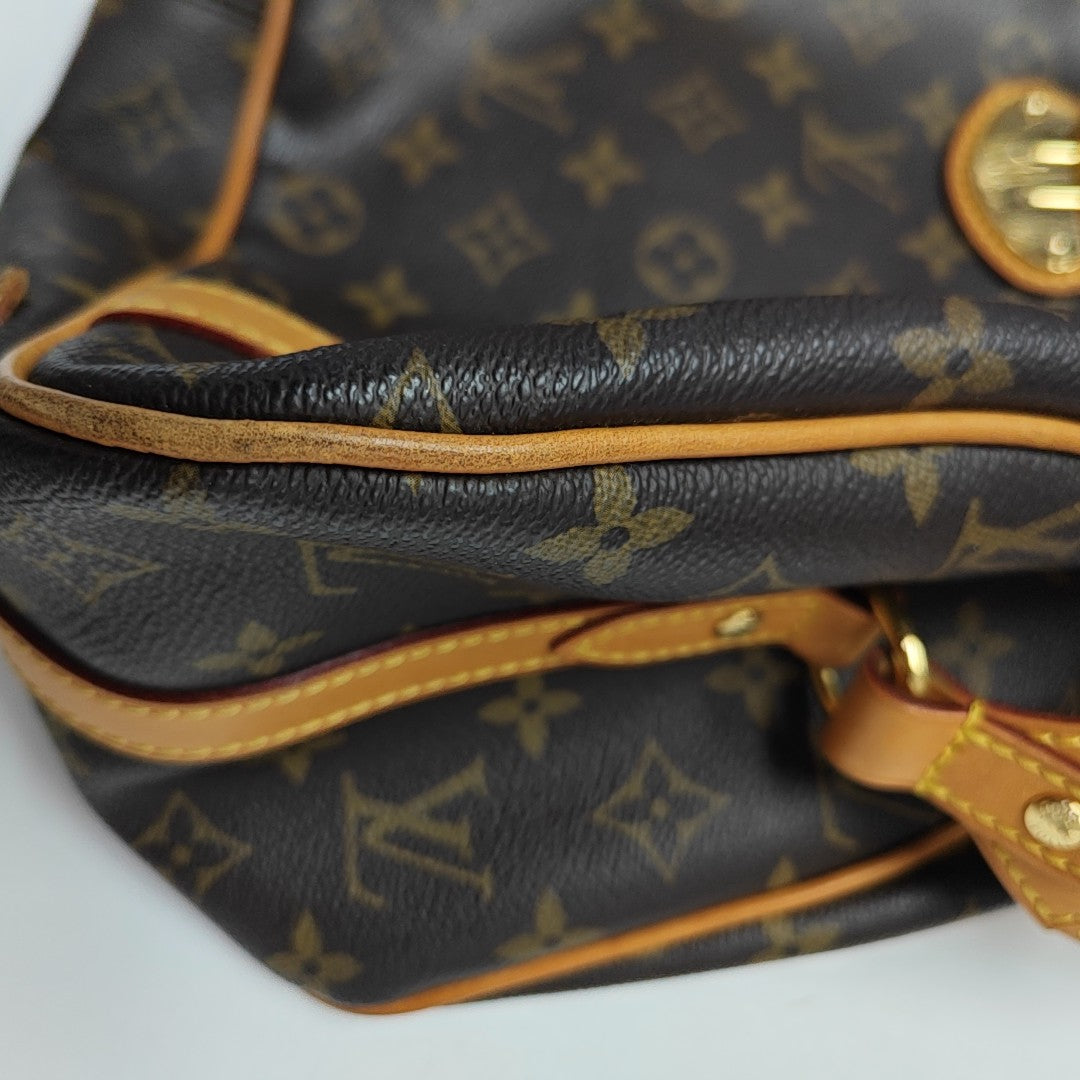 STRESA Monogram Coated Canvas Brown