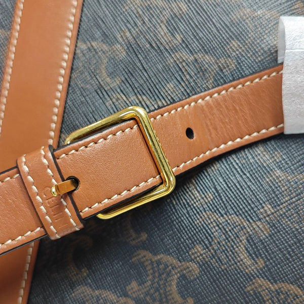 TRIOMPHE CANVAS Small Coated Canvas Brown