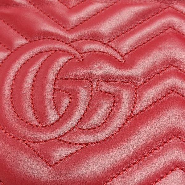 GG Marmont Mini Quilted Calfskin Red