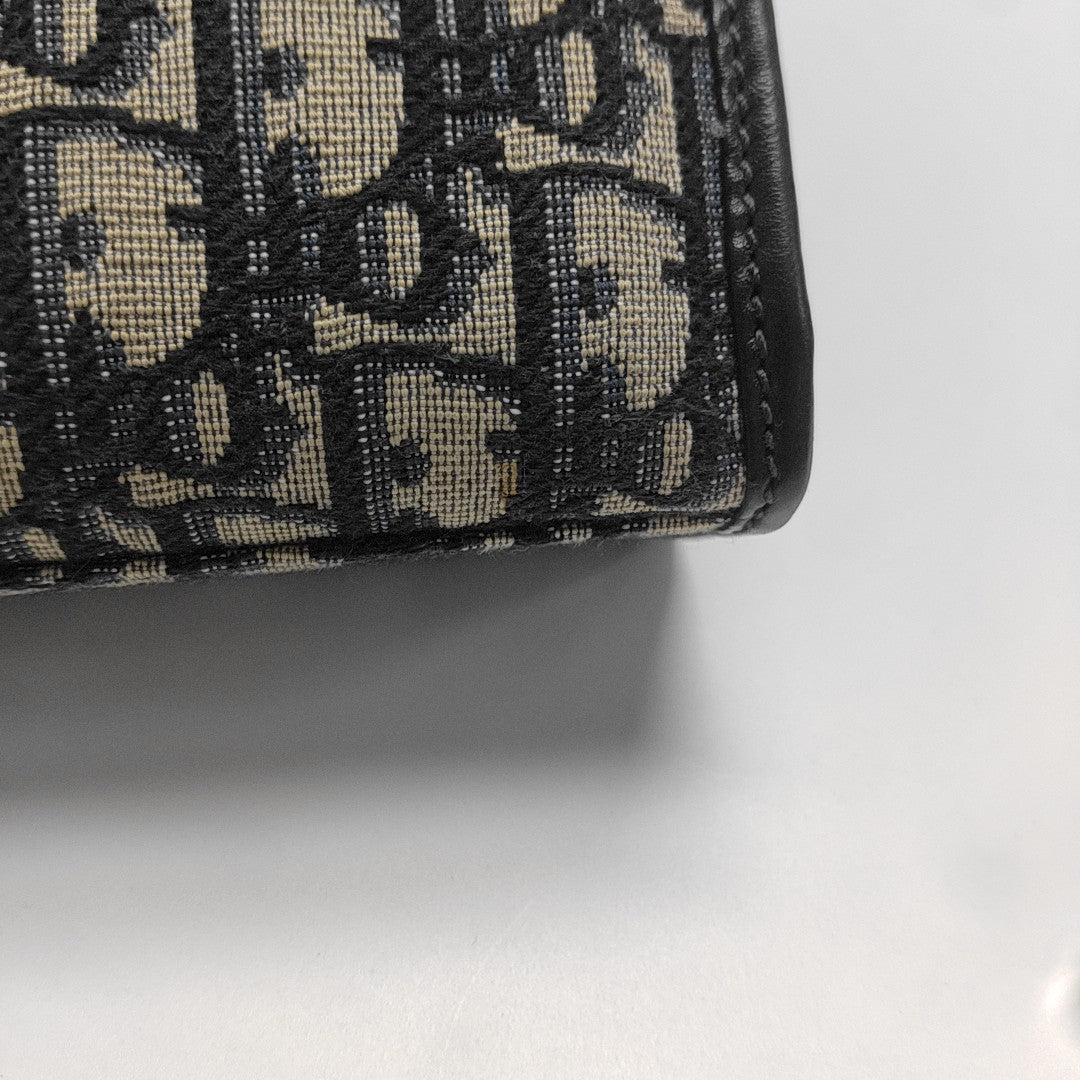 Authenticated pre-owned  30 Montaigne East-West Oblique Canvas Blue - Clutch at Looply
