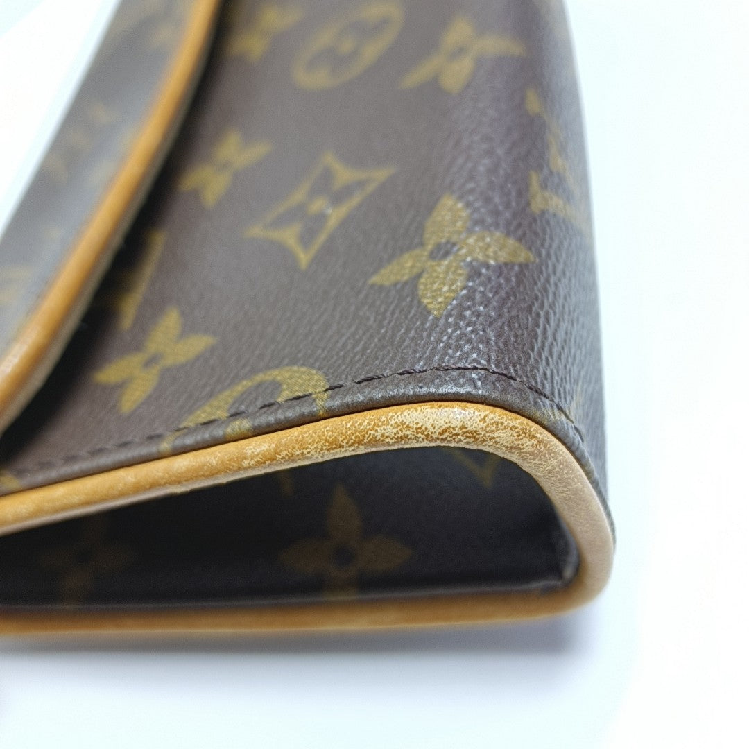 FLORENTINE Monogram Coated Canvas Brown