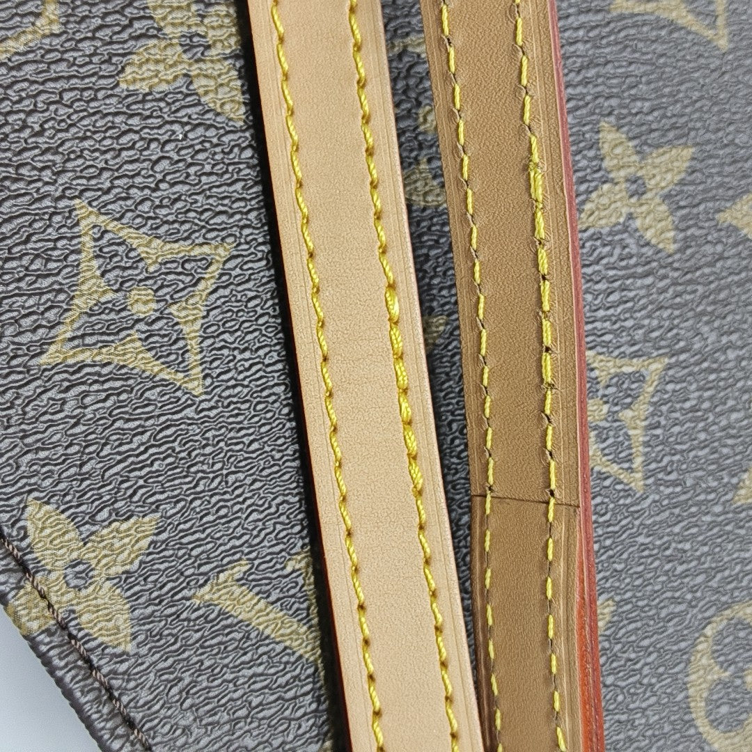 SAC PLAT Mini Monogram Coated Canvas Brown