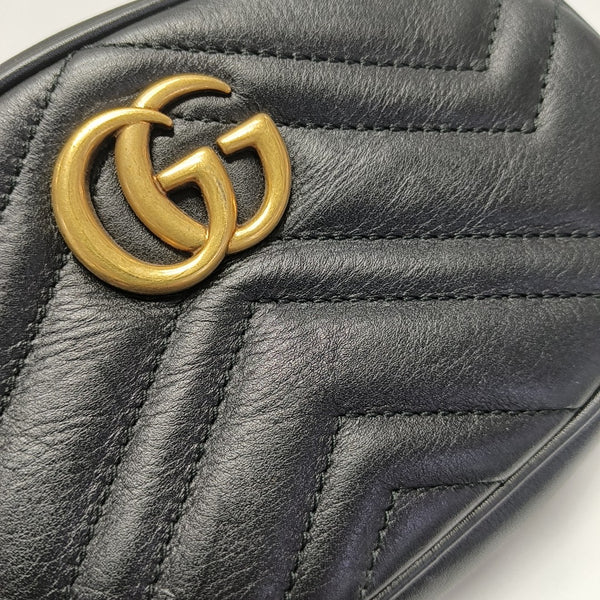 GG Marmont Super Mini Quilted Calfskin Black