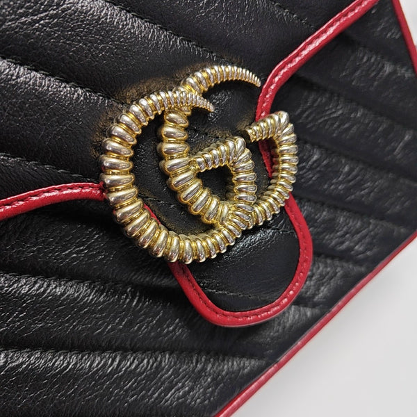 GG Marmont Mini Quilted Calfskin Black