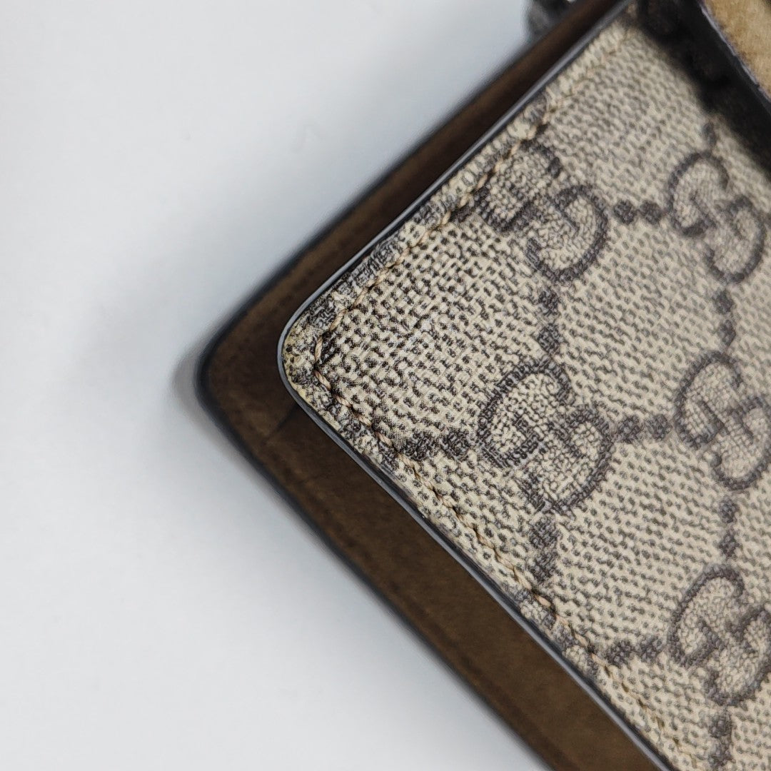 Dionysus Super Mini Monogram Coated Canvas Beige