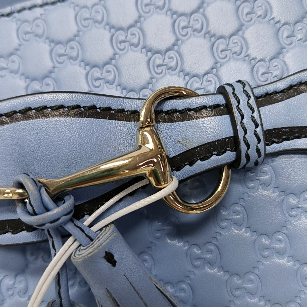 Emily Chain Mini Monogram Calfskin Blue