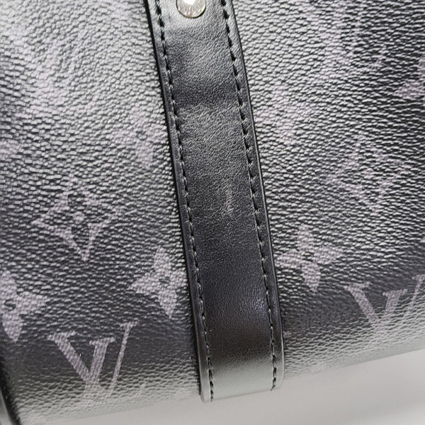 KEEPALL 25 Monogram Coated Canvas Black