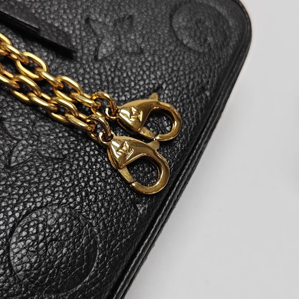 EASY POUCH ON STRAP Monogram Calfskin Black