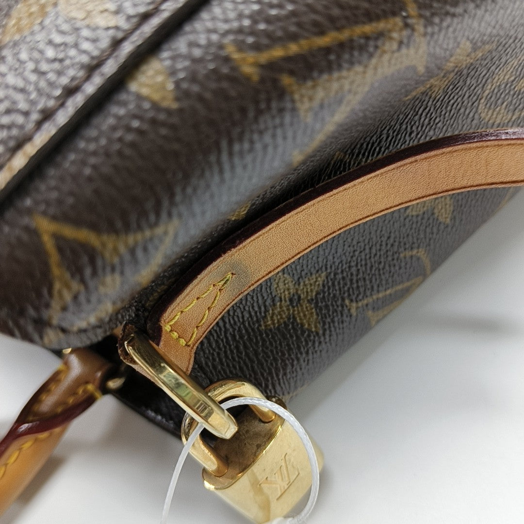 MONTAIGNE BB Monogram Coated Canvas Brown